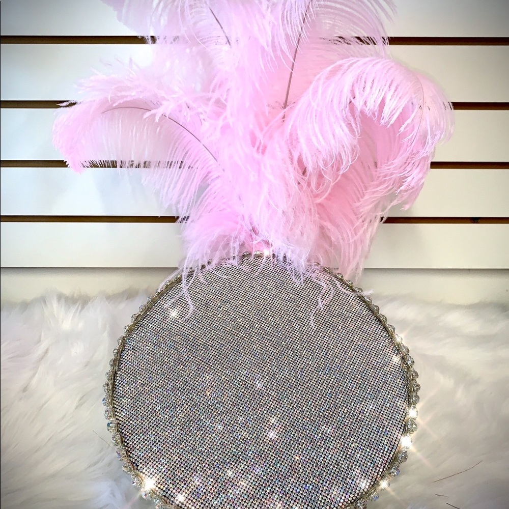 NEW-Burning man military crystal hat with feathers - Picture 4 of 4